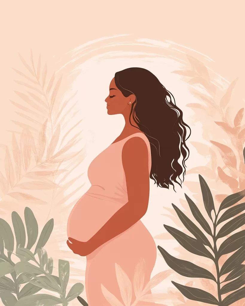 illustration of pregnant woman